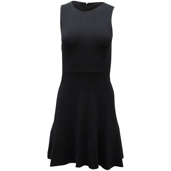 Theory Sleeveless Mini Dress in Black Polyester